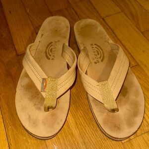 Rainbow flip flops womens size xl